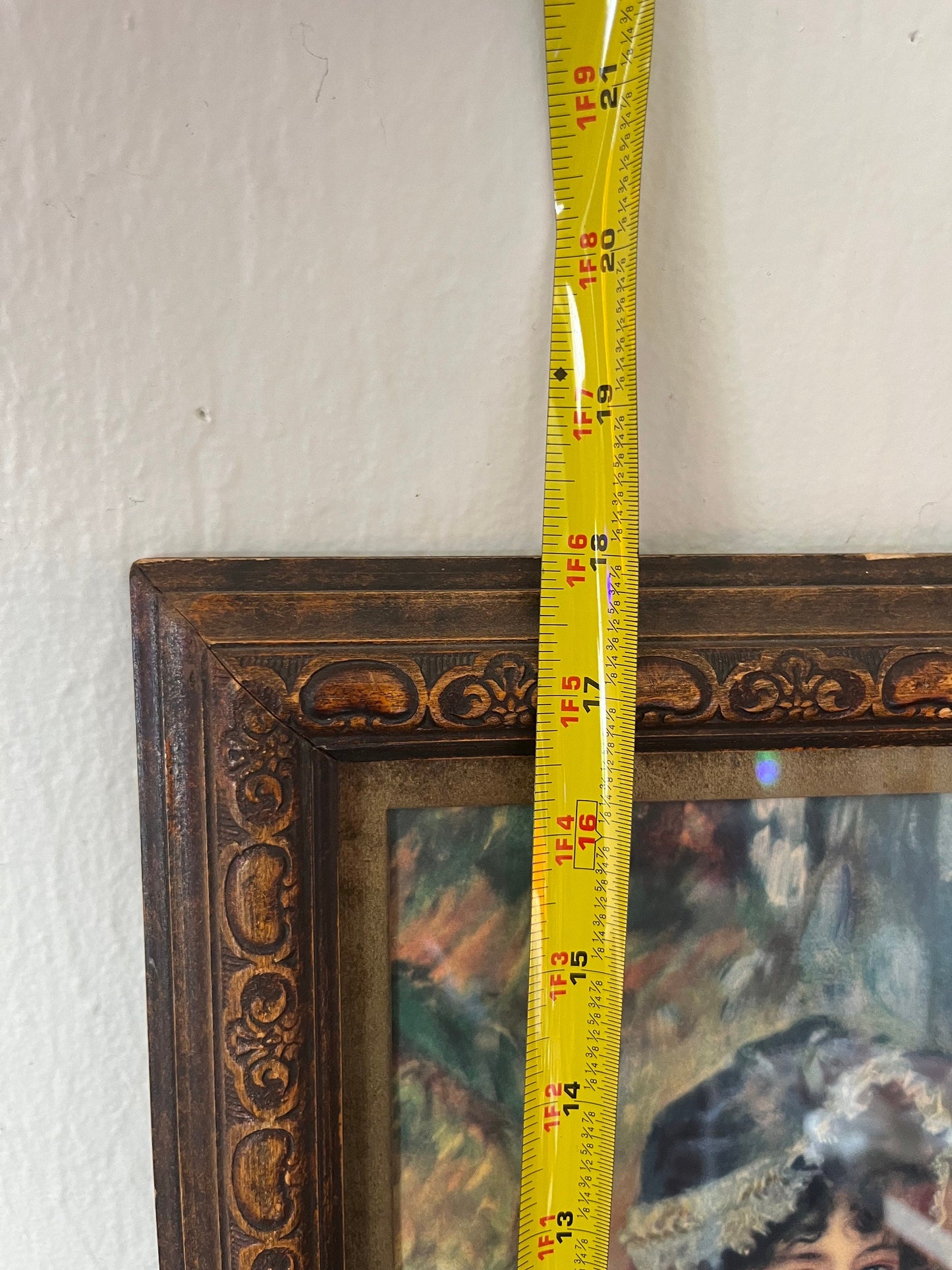 Vintage Framed Renoir - By the Seashore Frame Size 18” x 14” 1937 NCAA Print | Victorian Home Decor | Dark Academia Gallery Wall